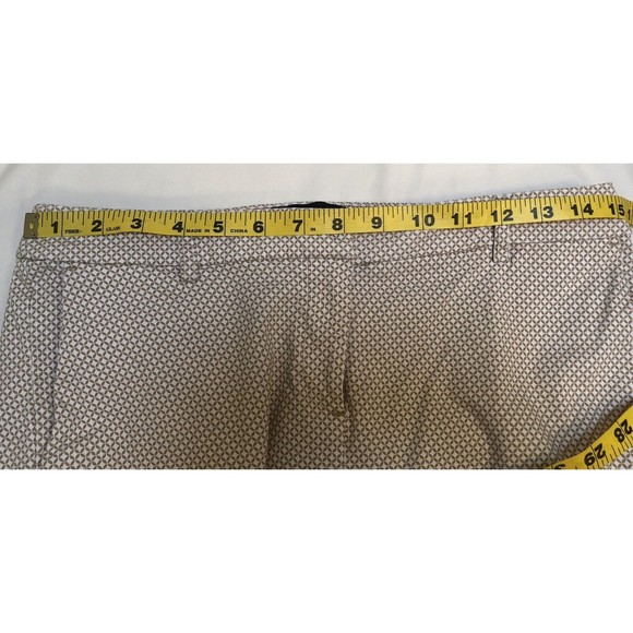 Cynthia Rowley Stretch Dress Pants Trousers Womens Size 8 Tan White Diamond - Picture 5 of 7